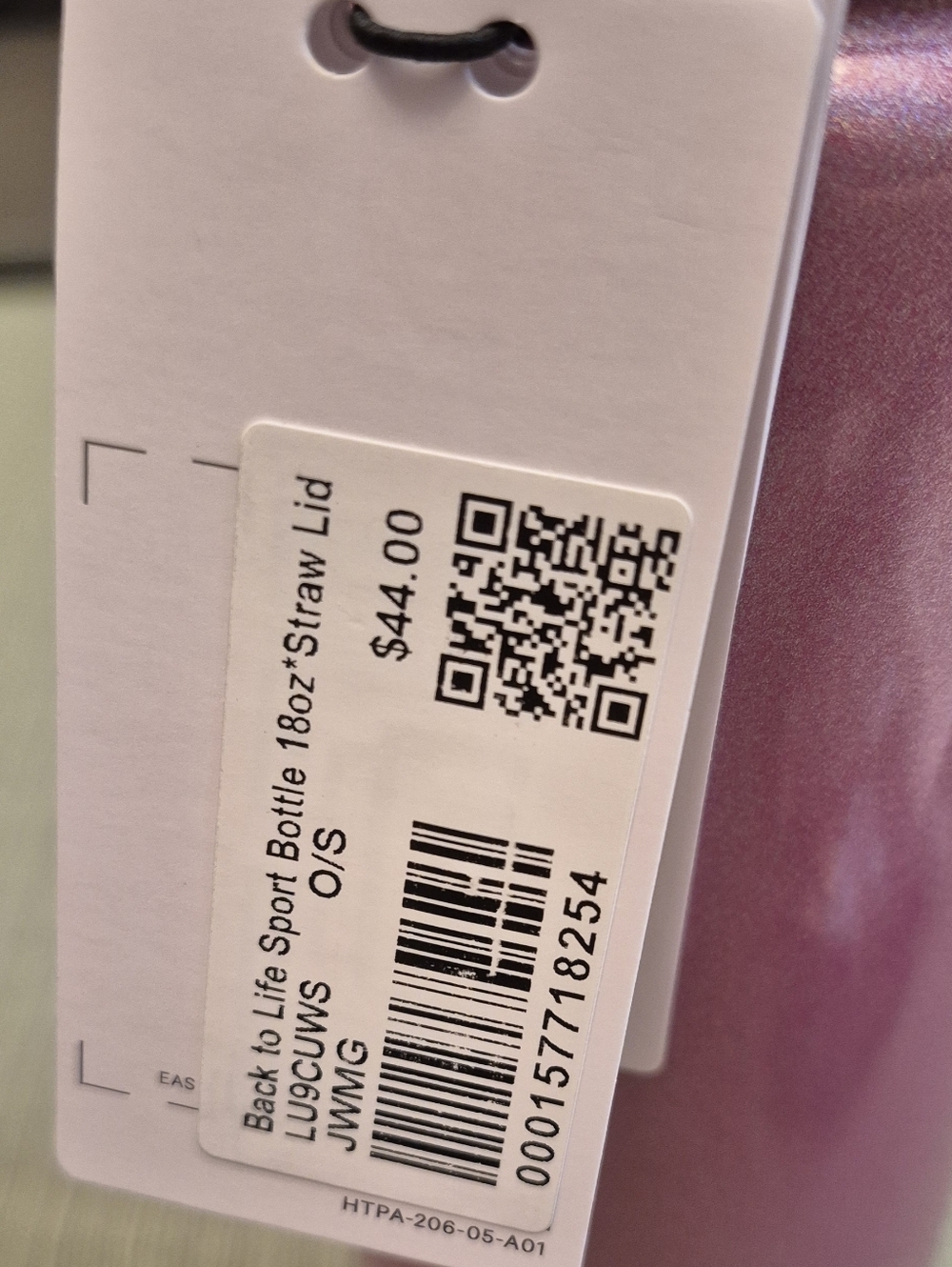 Lululemon Pink Iridesent Straw Sports Water Bottle Jeweled Magenta 18 Oz Sparkly - Picture 4 of 5